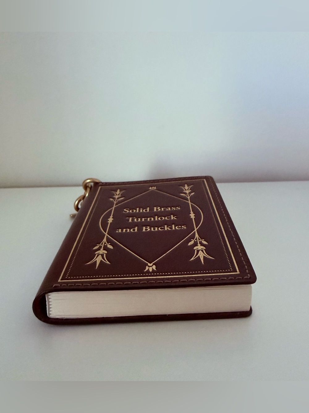 Coach Leather Notebook Charm in Maple - Picture 4 of 9